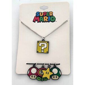 Super Mario Multi Changeable Charm Necklace Chain Pendant Boy or Girl